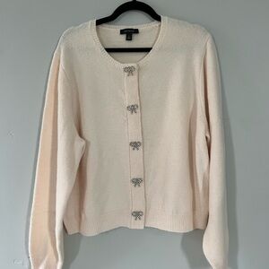 Ann Taylor Bow Button Cardigan – Size XL